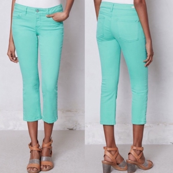 PILCRO and the Letterpress Cropped Jeans Aqua Size 27 - Picture 1 of 8